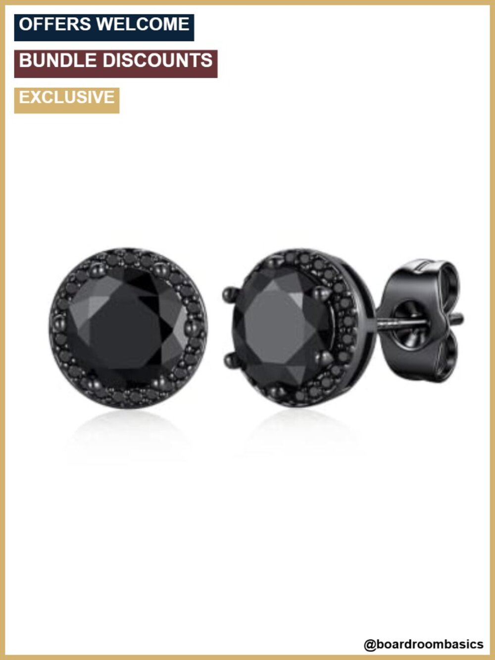 Cubic Zirconia Stud Earrings S925 Silver Post Hypoallergenic Water Resistant